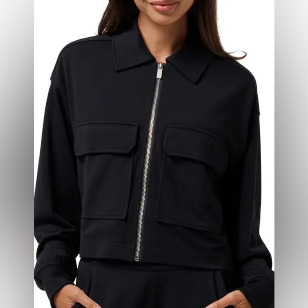 TravisMathew Friday Ponte Utility Zip Up Jacket Black Color Size XSmall NWT
